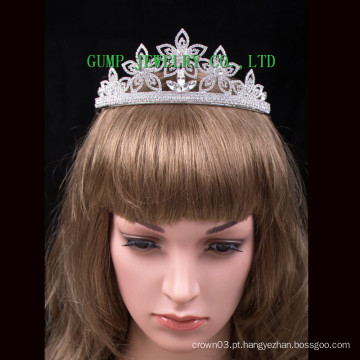 Coroa nupcial do rhinestone da tiara da forma